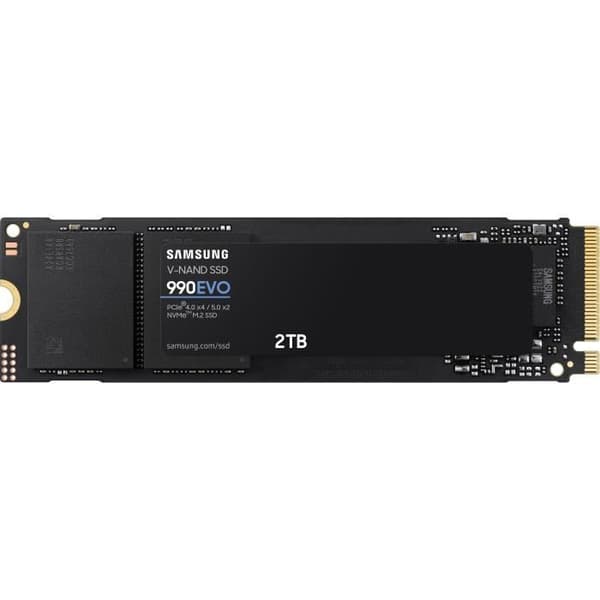 SAMSUNG Intern SSD 990 EVO 2 TB NVMe M.2 PCIe 4.0 x 4 - 5000 MB/s - MZ-V9E2T0BW