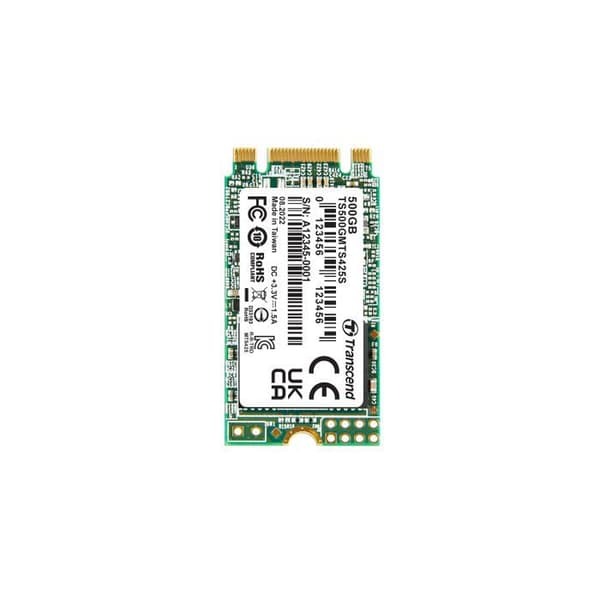 Transcend MTS425 M.2 2242 SATA III SSD 500GB, Up To 530MB/s, Compatible