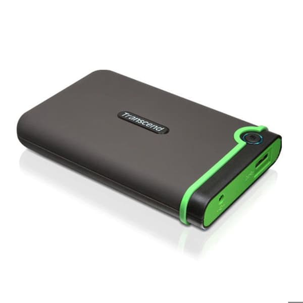 TRANSCEND StoreJet 25M3 extern hårddisk - 1 TB - 2,5" - USB 3.1 Gen 1 - AES 256 bitar - järngrå