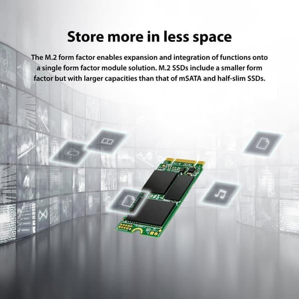 Intern SSD NVMe PCIe M.2 2242 Transcend 430S - 1 TB - SATA III 6 Gb/s - MLC-cell
