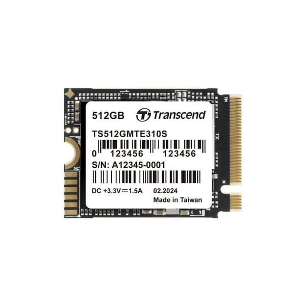 M.2 NVMe SSD - TRANSCEND - TS512GMTE310S - 512 GB - PCIe Gen4x4 - 3300 MB/s