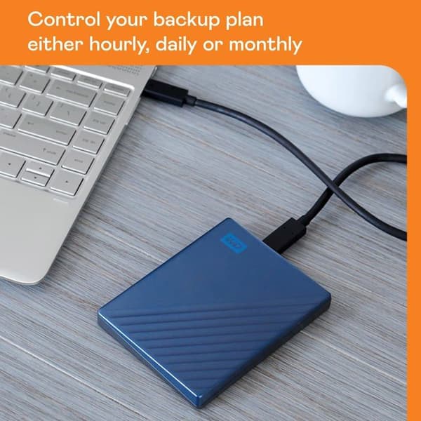 USB-C Bärbar extern hårddisk 5 TB Blå - WESTERN DIGITAL - My Passport Ultra - USB 3.1 - 2.5"