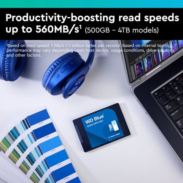 SSD-hårddisk - Western Digital - Blue 250G - 2,5 tum - SATA-600 - 250 GB