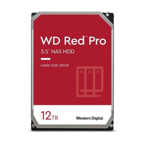 WD Red™ Pro - NAS intern hårddisk - 12TB - 7200 rpm - 3,5" (WD121KFBX)