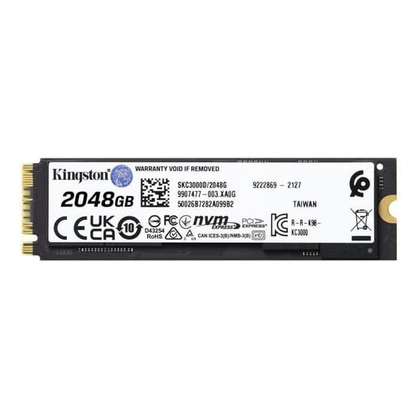 KINGSTON - Intern SSD - KC3000 - 2048GB - M.2 NVMe (SKC3000D/2048G)