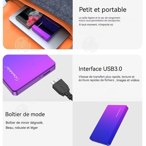 INN Extern hårddisk 500G USB3.0 Lämplig för underhållning och kontorshårddisk Portabel extern hårddisk Hårddisk Mo