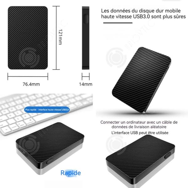 INN Extern hårddisk 750GB USB3.0 40M-120M/S multi-enhetskompatibel höghastighetsöverföring extern mekanisk hårddisk