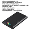 Miniatyrbild 4 av 4: INN Extern hårddisk 1TB 480/450M/S SSD Mycket tunn extern hårddisk Solid State Drive Bärbar extern hårddisk Mobil hårddisk Svart