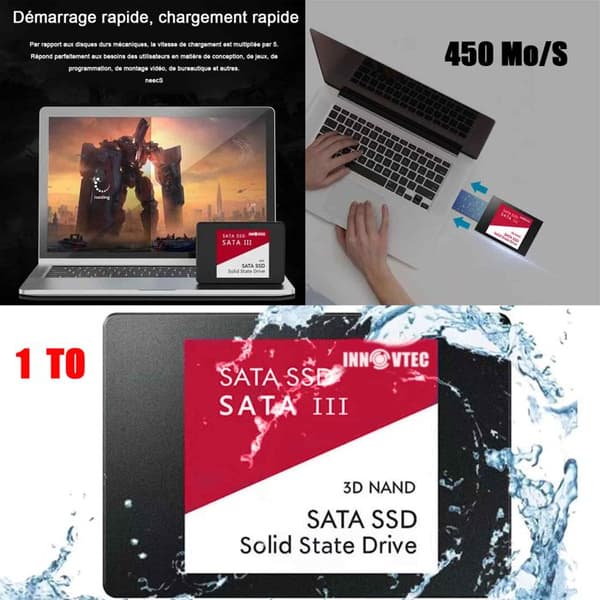 Intern HDD INN® 1TO 2,5 tum SATA3 SSD överföringshastighet 450M/s underhållning och kontor passar för kontor