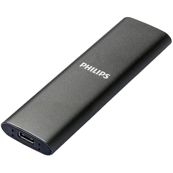 SSD Extern - PHILIPS - 500 Go - Ultra Tunn - Läsninghastighet upp till 540 Mo/s - USB-C