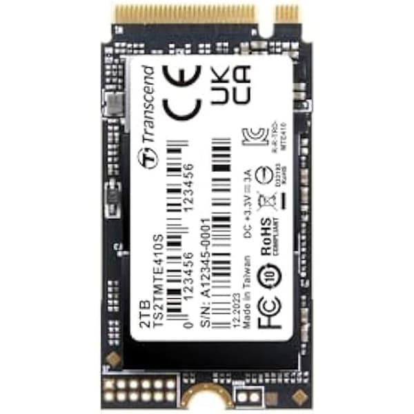 Intern SSD - TRANSCEND - MTE410S - 2 TB - PCIe 4.0 x4 - Ultrasnabb - Låg energiförbrukning