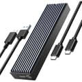 Miniatyrbild 1 av 6: SSD-hölje M.2 NGFF-10Gbps USB Extern Adapter USB3.1 Gen2 Hårddiskhölje för M.2 PCIe NGFF M-Key 2230/2242/2260/2280 SSD