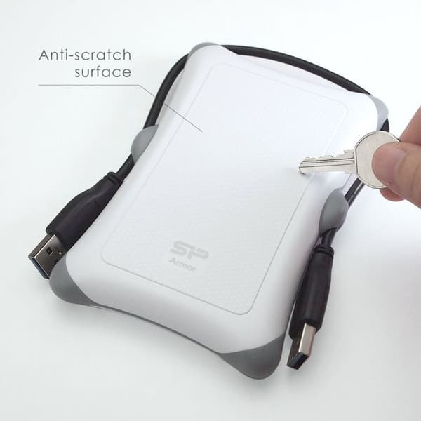 Extern hårddisk - SILICON POWER - A30 - 1 TB - USB 3.0 - Vit