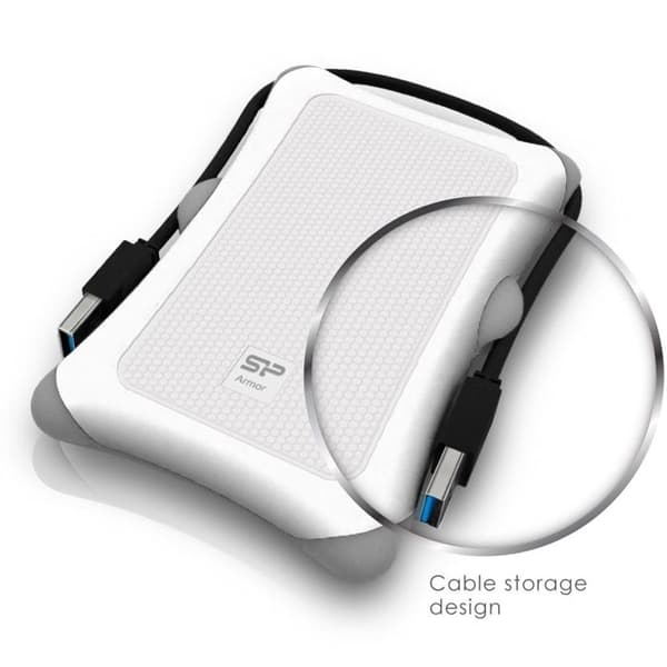 Extern hårddisk - SILICON POWER - A30 - 1 TB - USB 3.0 - Vit