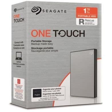 SEAGATE - Extern hårddisk - One Touch HDD - 1TB - USB 3.0 - Grå (STKB1000401)