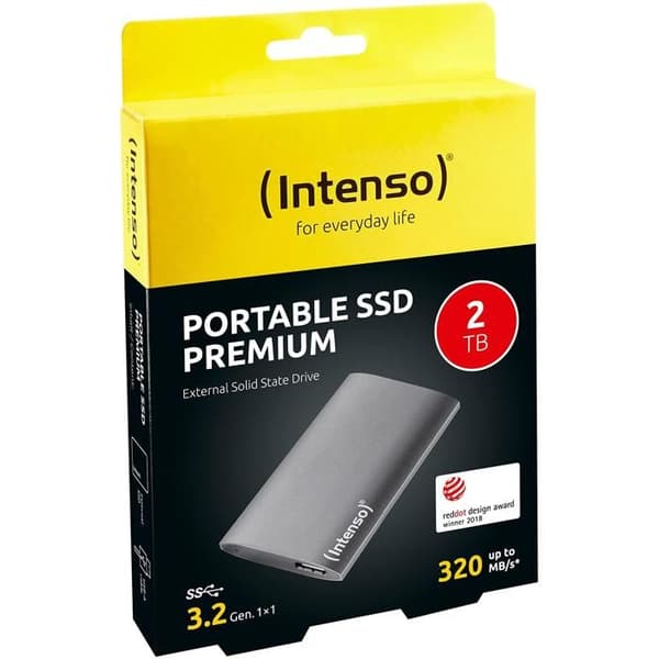Extern SSD-hårddisk - INTENSO - PREMIUM - 2 TB - Grå