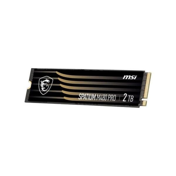 SSD-hårddisk - MSI - Spatium M480 Pro - 2 To - PCIe 4.0 NVMe - 7400 Mo/s läsning, 7000 Mo/s skrivning