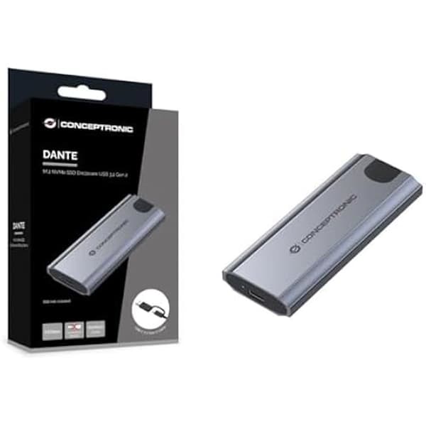 SSD-hölje - CONCEPTRONIC - DANTE05G - M.2 NVMe - USB 3.2 Gen 2 - Enkel installation