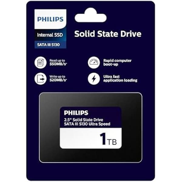 SSD Intern - PHILIPS - S130 - 1 To - SATA III - Läs hastighet 550 Mo/s