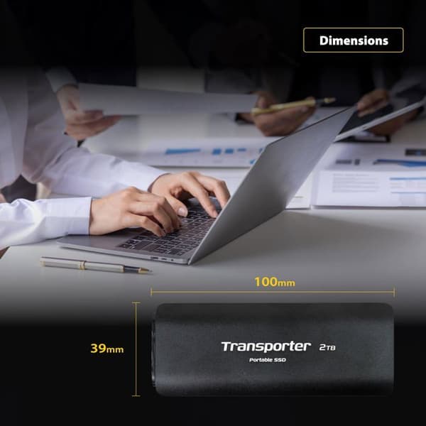 Extern SSD - Transportör - 2 To - USB-C 3.2 Gen 2 - 1000 MB/s - Svart