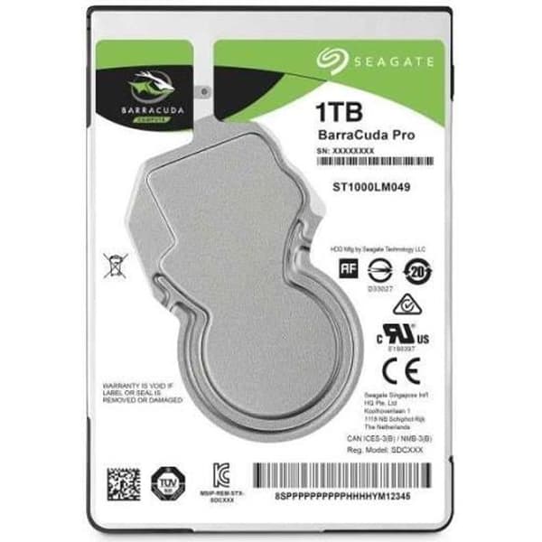 SEAGATE BarraCuda ST1000LM049 intern hårddisk - 2,5" - 1 TB - SATA 6 Gb/s - 7200 rpm - 128 MB