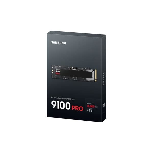 Samsung - 9100 PRO - Intern SSD - NVMe M.2 PCIe 5.0 x4 - 4 To - Läsningshastighet upp till 14 800 Mo/s - MZ-VAP4T0BW