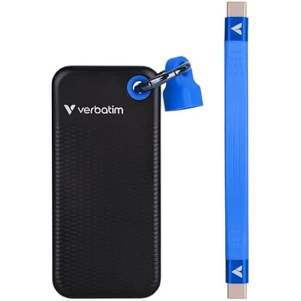 Pocket SSD - VERBATIM - 2TB - USB 3.2 Gen 2 - Ultralätt - Svartblå