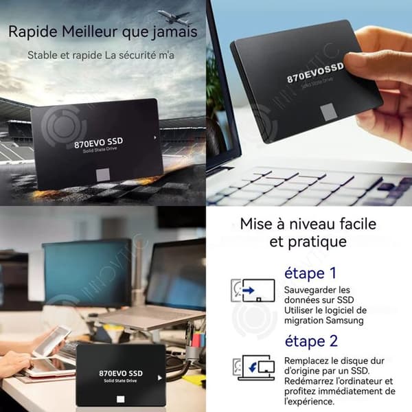 INN Intern Hårddisk 128GB SSD 2,5 SATA III tum överföringshastighet 450 M/s passar för stationära datorer och bärbara datorer