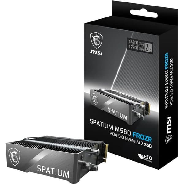 Intern hårddisk - MSI - SPATIUM M580 - PCIe 5.0 - NVMe M.2 2TB FROZR