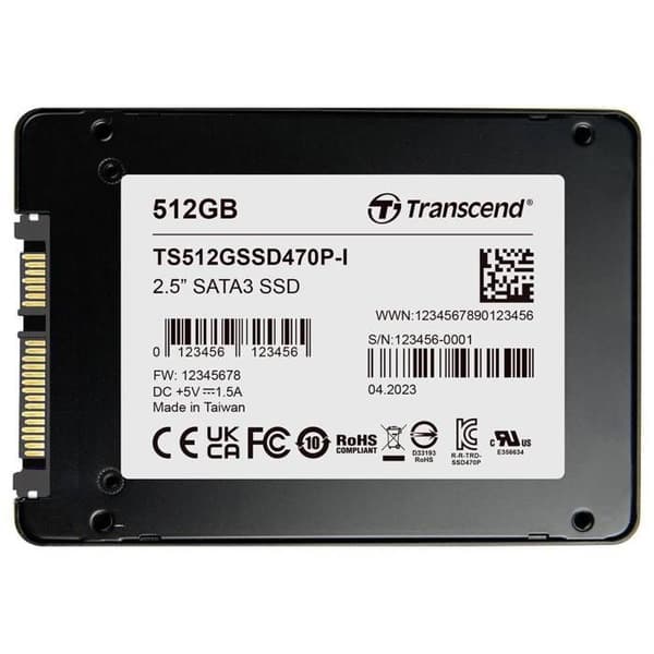 Transcend 512 GB SSD mSATA intern SATA III detalj TS512GSSD470P-I