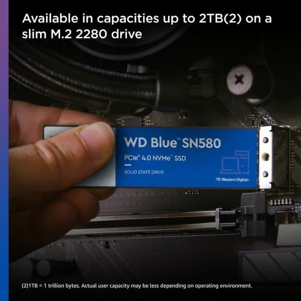 WESTERN DIGITAL - SN580 - Intern SSD-enhet - NVME - 2TB