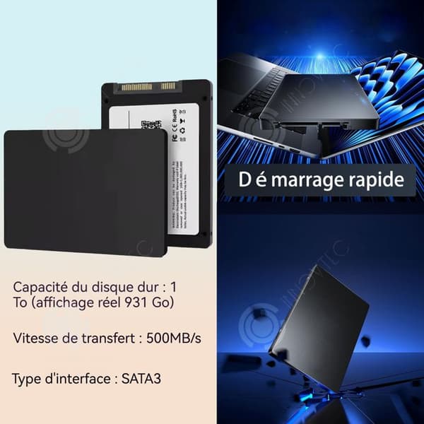 INN Intern Hårddisk 1To 2,5 tum SSD överföringshastighet 500M/s underhållning och kontor passar för kontoret SSD-disk
