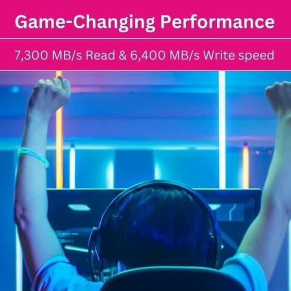SSD - KIOXIA - EXCERIA PRO - 1 To, M.2, 7300 Mo/s läsning, 6400 Mo/s skrivning, för bärbar dator