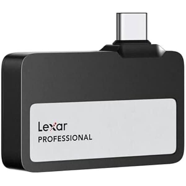 Bärbar SSD - LEXAR - Professional Go - 2TB - Ultrakompakt - USB-C - Vatten- och dammtålig