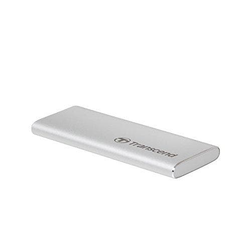Transcend ESD240C - SSD - 480 Gt - ulkoinen (kannettava) - M.2 - USB 3.1 Gen 2 (USB-C-liitin) - hopea