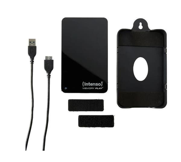 Ekstern HDD 2tb (USB 3.2, farve sort, 6021480), Intenso