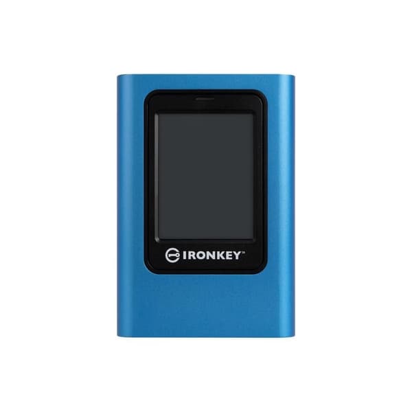 Ulkoinen SSD Ironkey Vault privacy 80 (960 Gt, USB 3.2, kirjoitusnopeus 250 mbytes/s, lukunopeus 250 mbytes/s), Kingston