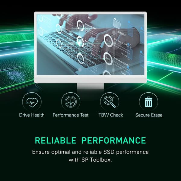 Intern SSD - Silicon Power - UD90 2230 1To - NVMe PCIe Gen4x4 M.2 Läsning Skrivning 5000 3200 Mo/s