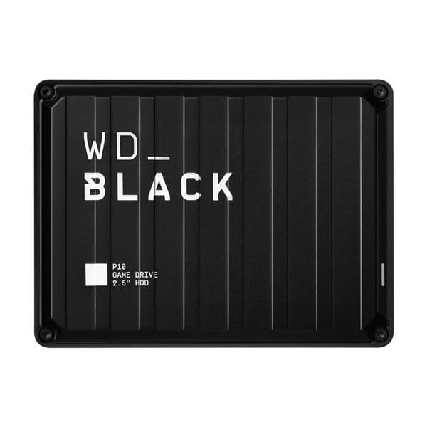WDBLACK P10 6 Till extern bärbar hårddisk, mobil och robust, fungerar med PC och konsol, lagrar upp till 125 spel, svart