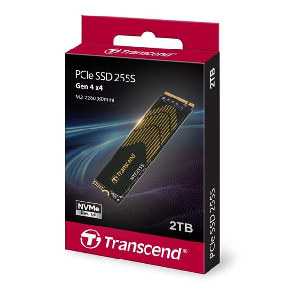 Intern SSD för spel - TRANSCEND - MTE255S - 2 To - PCIe 4.0 - Termisk avledare i grafen