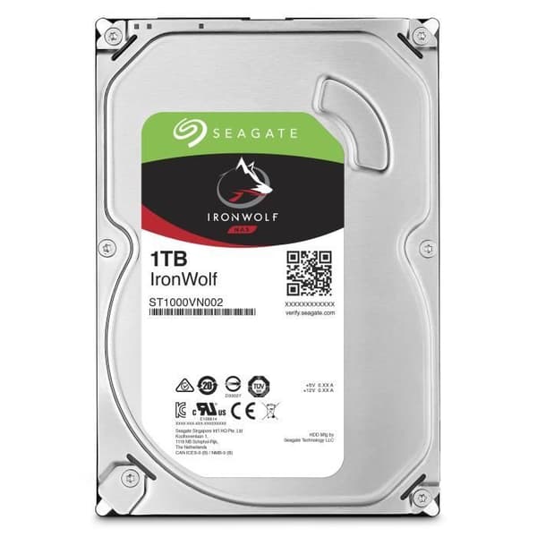 SEAGATE - Intern hårddisk - NAS IronWolf - 1TB - 5 900 rpm - 3,5"