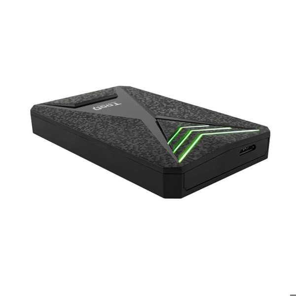 Hårddisklåda - TooQ - TQE-2550RGB - 2,5" - USB 3.0 - RGB Svart