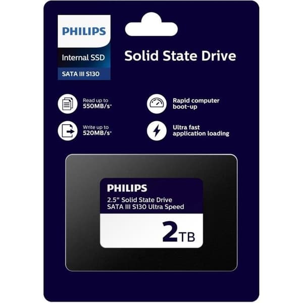 SSD Intern - PHILIPS - S130 - 2 To - 2.5 tum - SATA III - Ultra-snabb