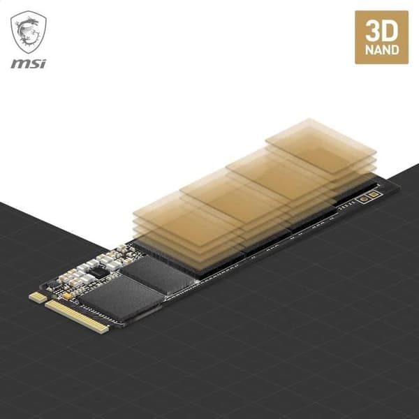 SSD Intern - MSI - SPATIUM M482 - 1 To - PCIe 4.0 - Läsning 7200 MB/s - Skrivning 6100 MB/s