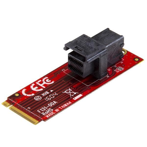 StarTech.com U.2 (SFF-8643) till M.2 PCI Express 3.0 x4 adapterkort för 2,5” U.2 NVMe SSD Röd