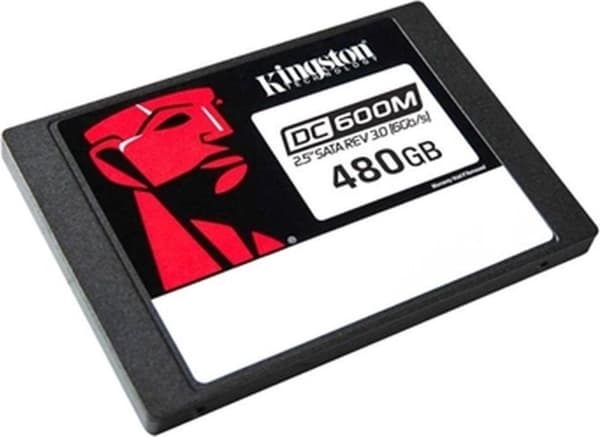 Kingston DC600M - SSD - blandet brug - krypteret - 480GB - intern - 2,5" (6,4 cm) - SATA 6Gb/s - 256-bit AES - Selvkrypterende drev (SED) (SEDC600M/48