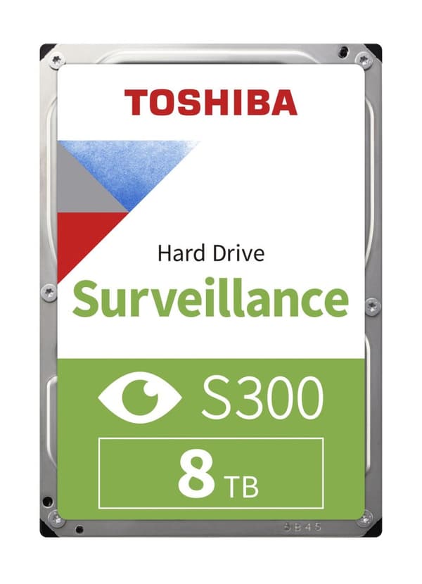 Toshiba S300 Surveillance - Harddisk - 8 TB - intern - 3,5" (8,9 cm) - SATA 6 Gb/s - 7200 rpm - Buffer: 256 MB
