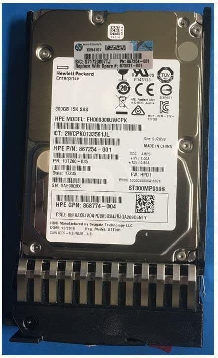 SPS-DRV HDD 300 GB 12G 15K SFF (873031-001)
