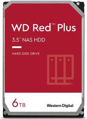 WD Red Plus WD60EFPX - Harddisk - 6TB - intern - 3,5" (8,9 cm) - SATA 6Gb/s - 5400 rpm - Buffer: 256MB (WD60EFPX)