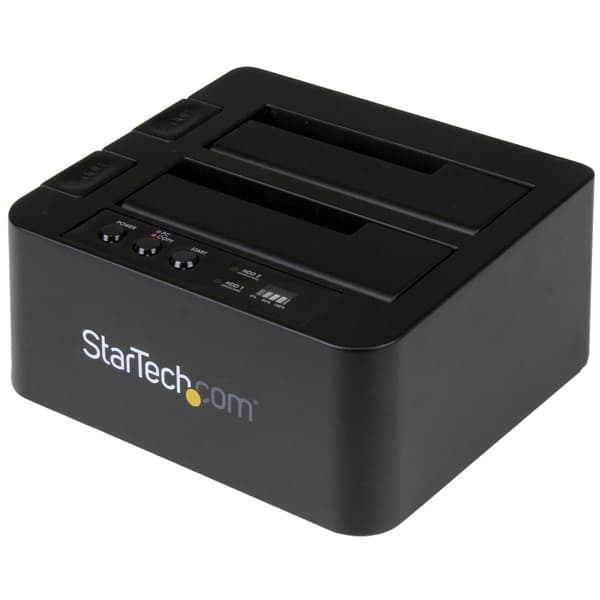 StarTech.com USB 3.1 (10 Gbps) Standalone duplikator-dockingstation til 2,5'' & 3,5'' SATA SSD/HDD-drev med hurtig duplikering op til 28 GB/min.